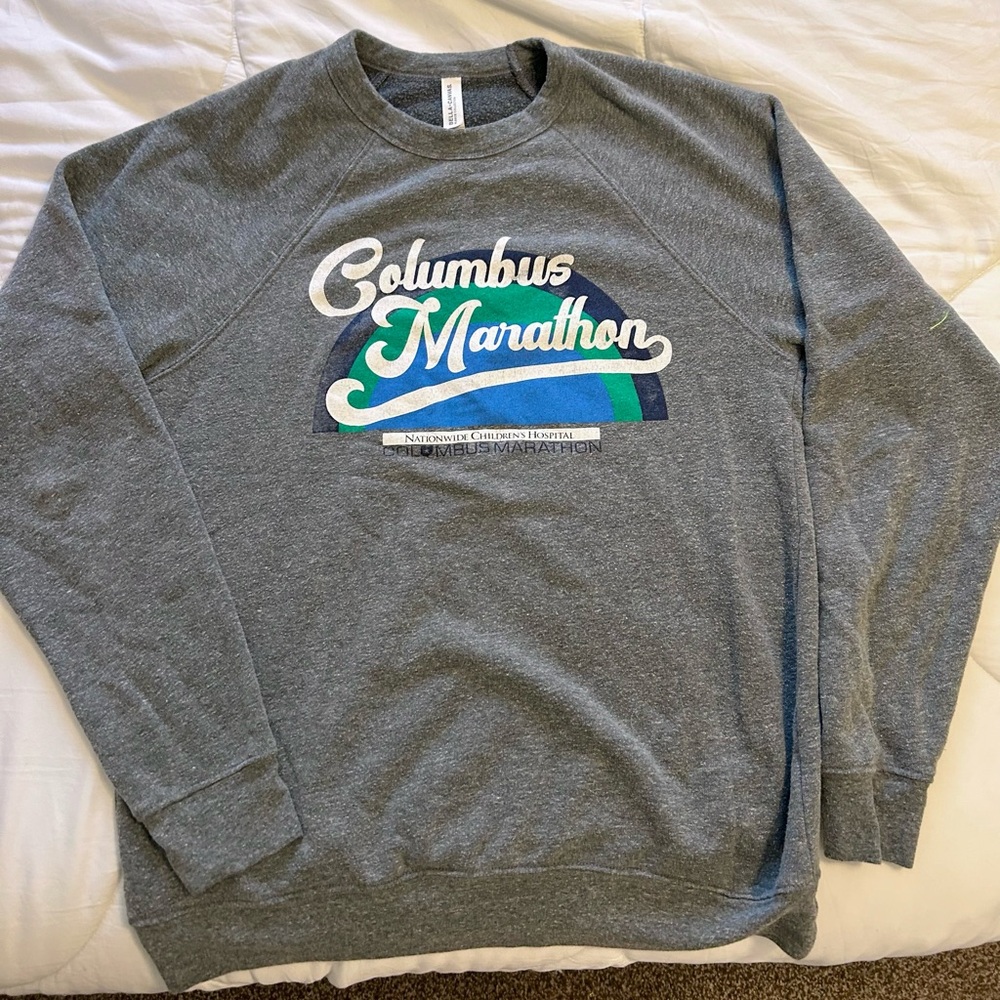 2018 Columbus Marathon vintage-style crewneck